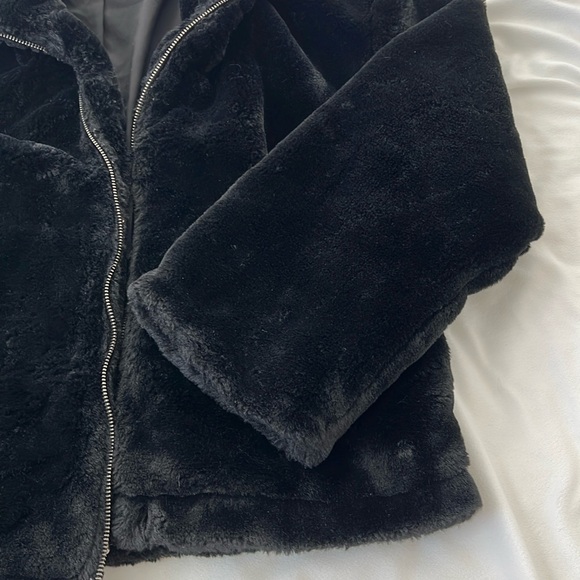 Rebecca Minkoff Black Plush Jacket - Picture 6 of 9